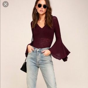 Free People Bell Sleeve Sweater